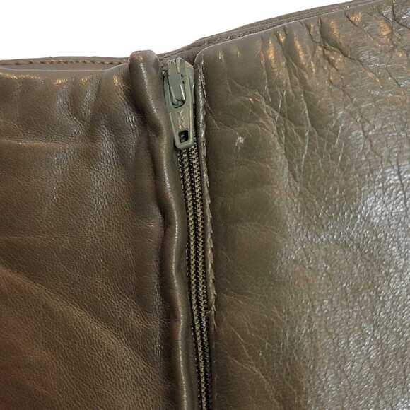 VTG Leather Pencil Skirt - Picture 4 of 10
